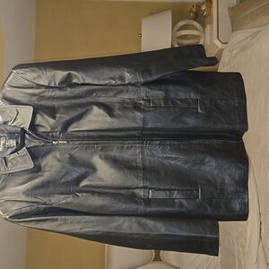 Style & Co. Women's Black Leather Jacket 16W